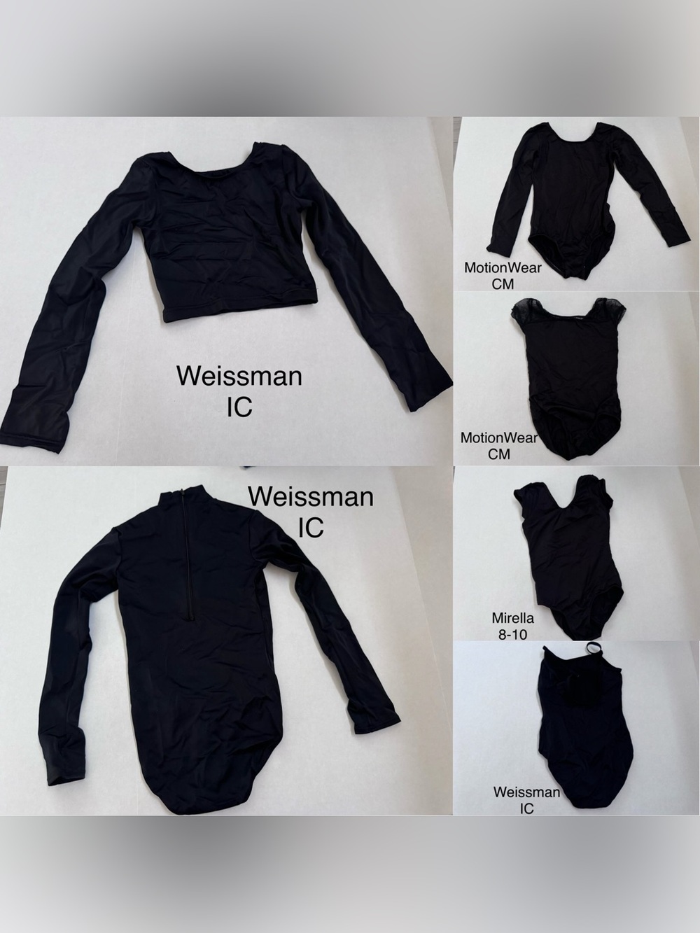 Bundle of Black Dance Leotards and Top